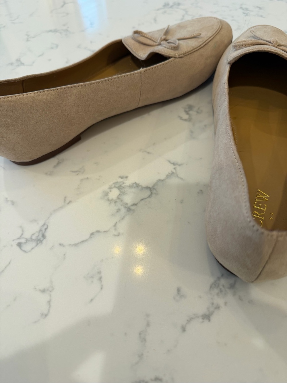 J. Crew Suede Bow Loafers in Taupe - Picture 8 of 8